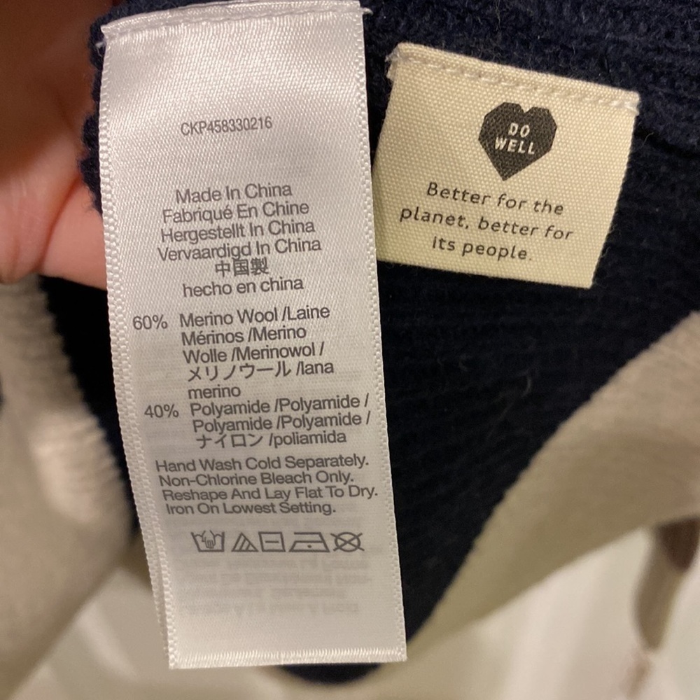Madewell Oversized Soft Wool 1/2 Zip Colorblock Pullover EUC - Picture 8 of 12